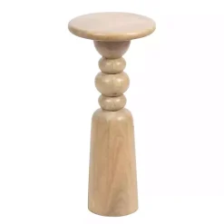 Discount Kirklands Home Natural Wood Tirollo Accent Table Tan