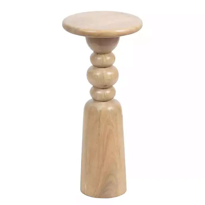 Discount Kirklands Home Natural Wood Tirollo Accent Table Tan