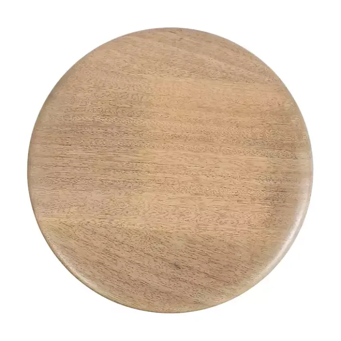 Discount Kirklands Home Natural Wood Tirollo Accent Table Tan