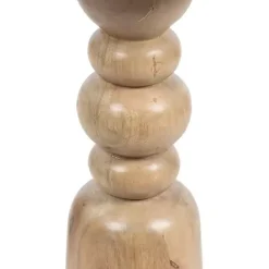 Discount Kirklands Home Natural Wood Tirollo Accent Table Tan