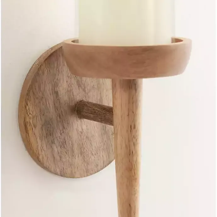 Best Kirklands Home Natural Wood Torch Sconce