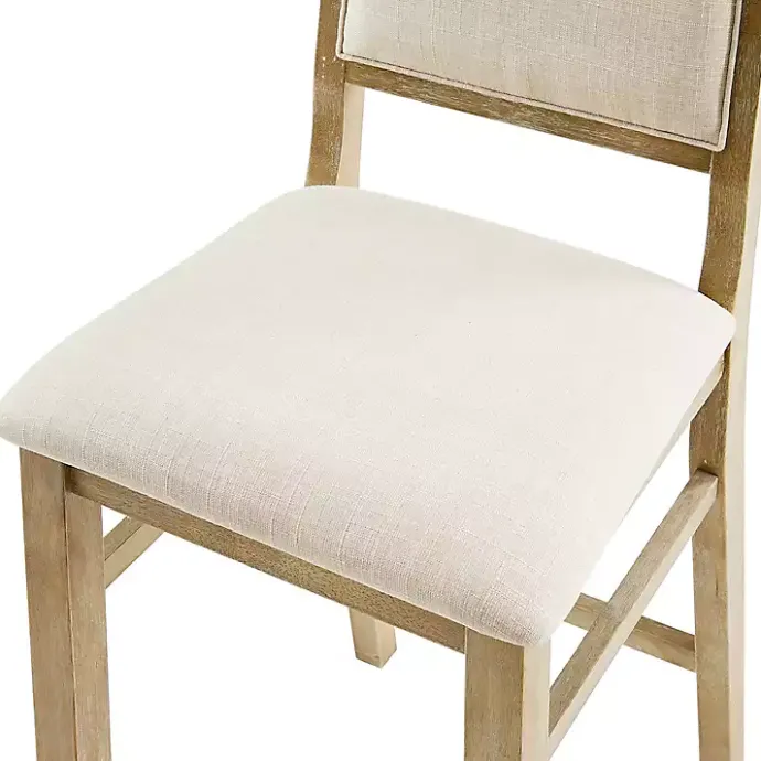 Best Kirklands Home Natural Wood Upholstered Counter Stools, Set of 2 Tan