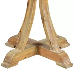 Hot Kirklands Home Natural Wooden Arched Base Round Top Accent Table Tan