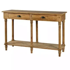 Clearance Kirklands Home Natural Wooden 2-Drawer Console Table