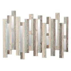 Sale Kirklands Home Natural Wooden Planks Mirrored Wall Plaque Tan