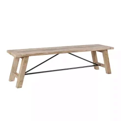 Discount Kirklands Home Natural Wooden Sonoma Dining Bench Tan