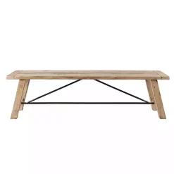 Discount Kirklands Home Natural Wooden Sonoma Dining Bench Tan