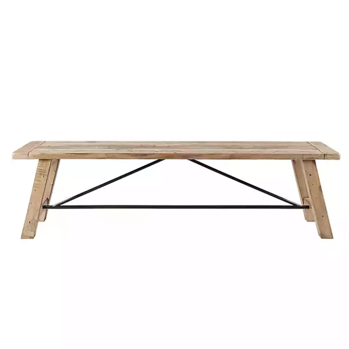 Discount Kirklands Home Natural Wooden Sonoma Dining Bench Tan