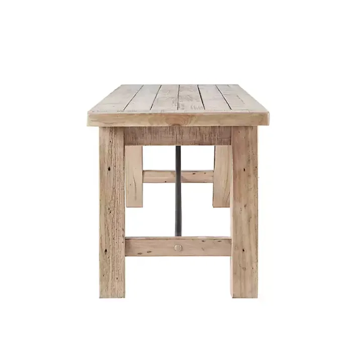 Discount Kirklands Home Natural Wooden Sonoma Dining Bench Tan