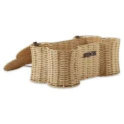 Sale Kirklands Home Natural Woven Bone Shaped Basket, 24 in. Tan