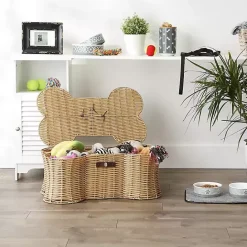 Sale Kirklands Home Natural Woven Bone Shaped Basket, 24 in. Tan