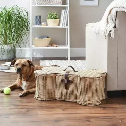 Sale Kirklands Home Natural Woven Bone Shaped Basket, 24 in. Tan