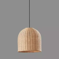 Best Kirklands Home Natural Woven Rat Pendant Light Tan