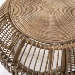 Hot Kirklands Home Natural Woven Rat Round Coffee Table Tan