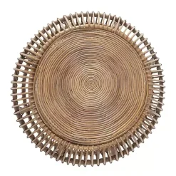 Hot Kirklands Home Natural Woven Rat Round Coffee Table Tan