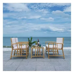 Hot Kirklands Home Natural Woven Wicker 4-pc. Outdoor Living Set Tan