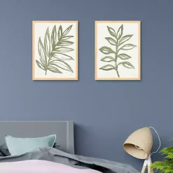 Clearance Kirklands Home Nature in Sage Framed Canvas Art Prints, Set of 2