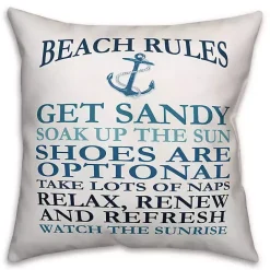 Best Kirklands Home Nautical Beach Rules Outdoor Pillow