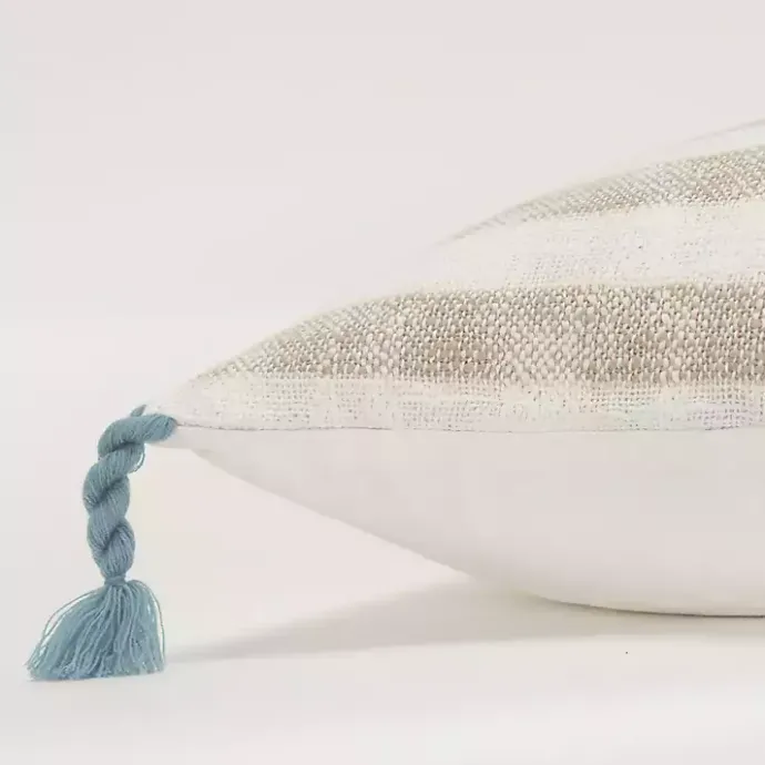 Hot Kirklands Home Nautical Stripe & Blue Tassel Pillow