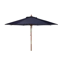 Discount Kirklands Home Navy 9 ft. Eucalyptus Outdoor Umbrella Blue