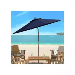 Discount Kirklands Home Navy 9 ft. Eucalyptus Outdoor Umbrella Blue