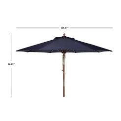 Discount Kirklands Home Navy 9 ft. Eucalyptus Outdoor Umbrella Blue