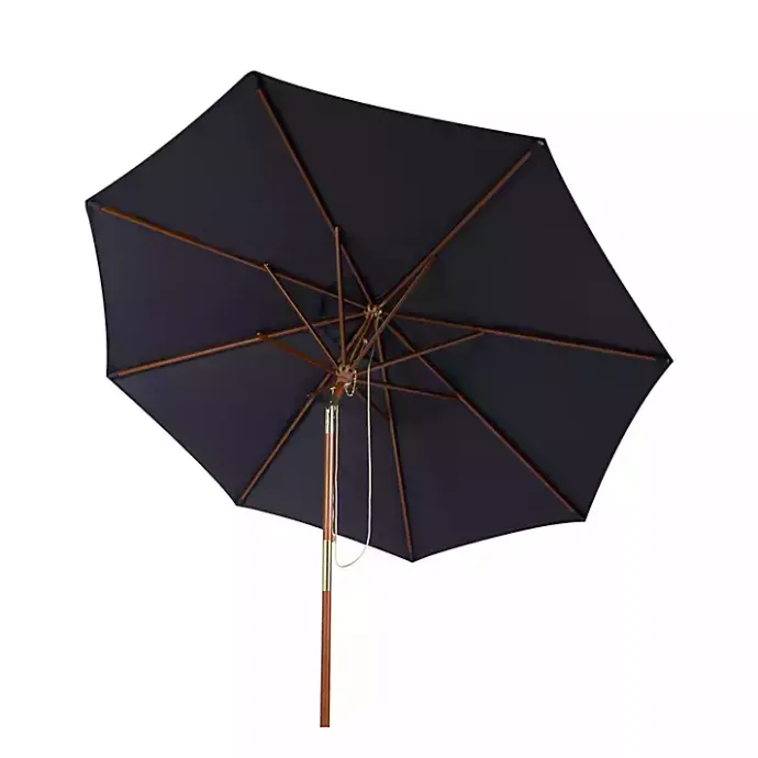 Discount Kirklands Home Navy 9 ft. Eucalyptus Outdoor Umbrella Blue