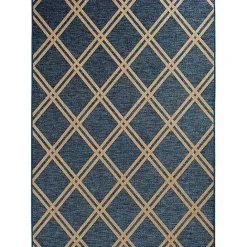 Best Kirklands Home Navy Adelaide Trellis Outdoor Area Rug, 6x9 Blue