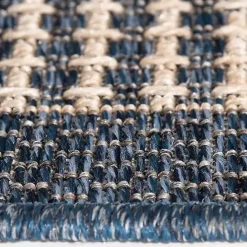 Best Kirklands Home Navy Adelaide Woven Outdoor Area Rug, 7x9 Blue