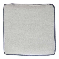 Kirklands Home Navy and Ivory Scandinavian Motif Pouf