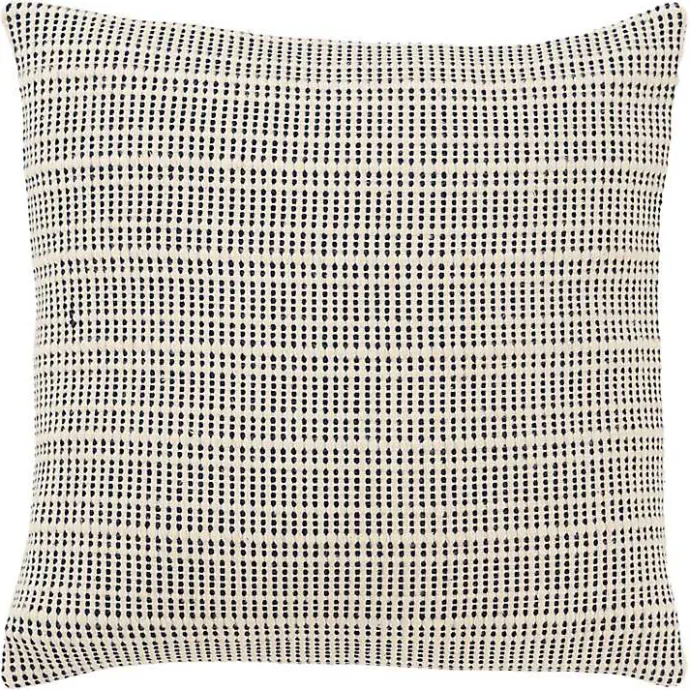 Online Kirklands Home Navy and Natural Sea Striped Pillow