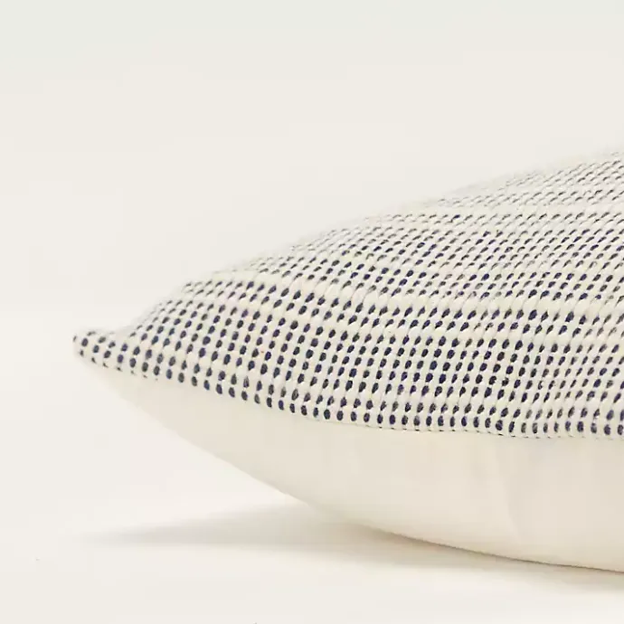 Online Kirklands Home Navy and Natural Sea Striped Pillow