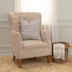 Online Kirklands Home Navy and Natural Sea Striped Pillow