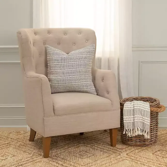 Online Kirklands Home Navy and Natural Sea Striped Pillow