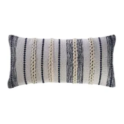 Online Kirklands Home Navy and White Braided Accent Pillow Blue
