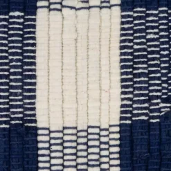 Clearance Kirklands Home Navy and White Buffalo Check Accent Rug Blue