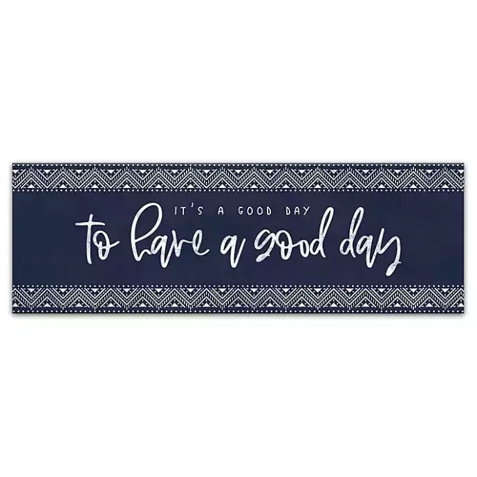 Kirklands Home Navy and White Good Day Canvas Art Print