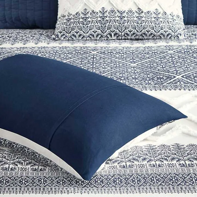 Outlet Kirklands Home Navy and White 3-pc. California King Duvet Set