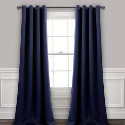 Best Kirklands Home Navy Blackout Curtain Panel Set, 108 in. Blue