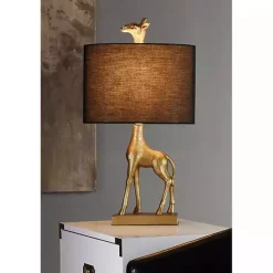 Clearance Kirklands Home Navy and Gold Giraffe Table Lamp Blue