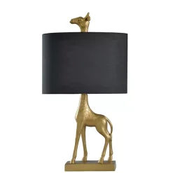 Clearance Kirklands Home Navy and Gold Giraffe Table Lamp Blue