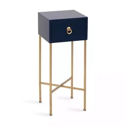 Clearance Kirklands Home Navy and Gold Glam Accent Table Blue