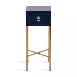 Clearance Kirklands Home Navy and Gold Glam Accent Table Blue