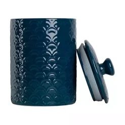 Best Kirklands Home Navy Atlantic Ceramic Canisters, Set of 3 Blue