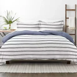 Online Kirklands Home Navy Blue Echo Stripe 2-pc. Twin Duvet Cover Set