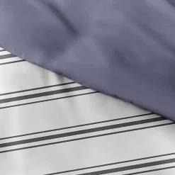 Online Kirklands Home Navy Blue Echo Stripe 2-pc. Twin Duvet Cover Set