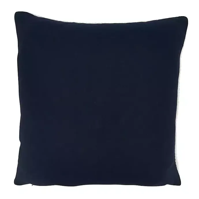Hot Kirklands Home Navy Embroidered Shell Throw Pillow Blue