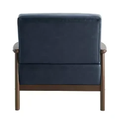 Hot Kirklands Home Navy Faux Leather Ambon Accent Chair Blue