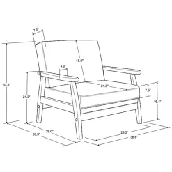 Hot Kirklands Home Navy Faux Leather Ambon Accent Chair Blue