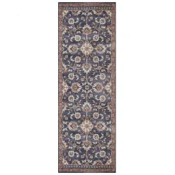 Best Kirklands Home Navy Floral Runner Blue